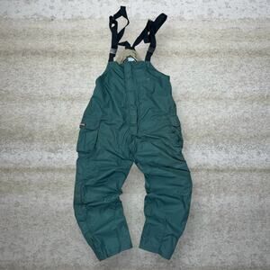 Vintage Pro Rainer Overalls Baggy Wide Leg Fit Forest Green Water Resistant 90s